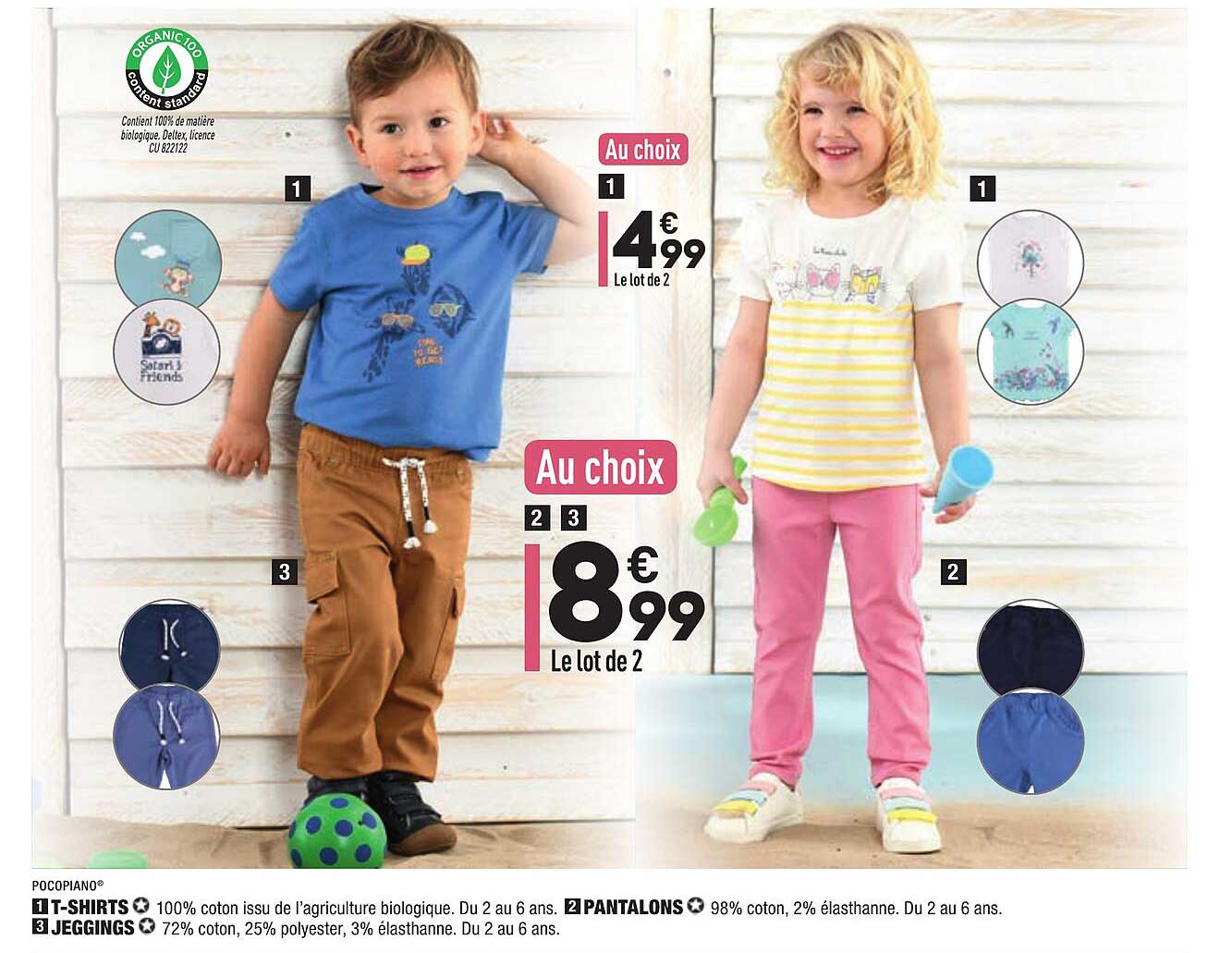 t-shirts, pantalons, jeggings pocopiano