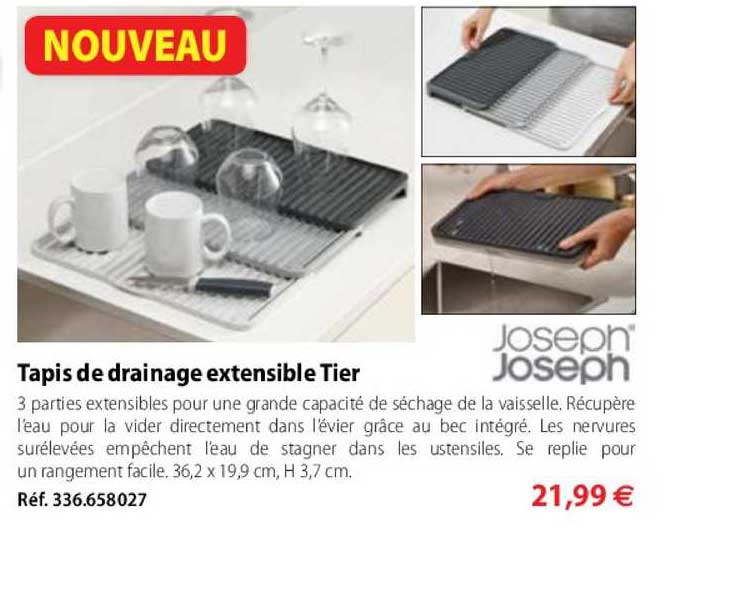 tapis de drainage extensible tier