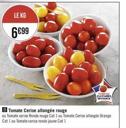 Tomate Cerise Allongée Rouge