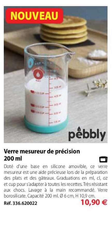 verre mesureur de précision 200 ml