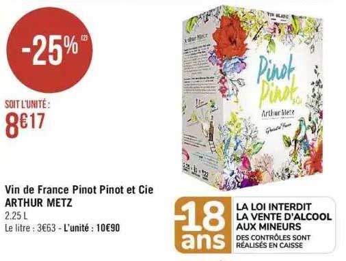 vin de france pinot pinot et cie arthur metz