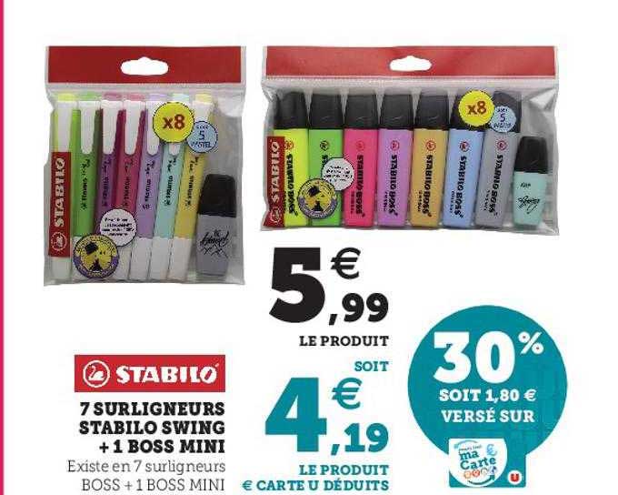 7 Surlilgneurs Stabilo Swing + 1 Boss Mini