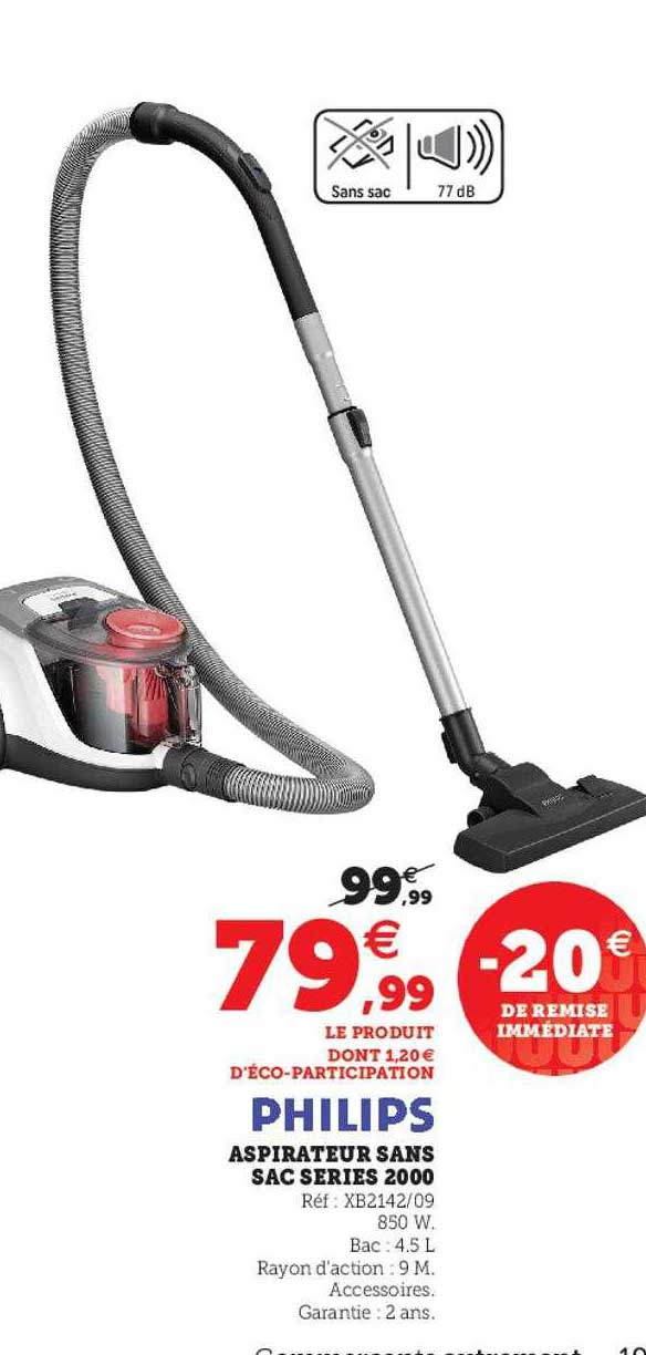 aspirateur sans sac séries 2000 philips
