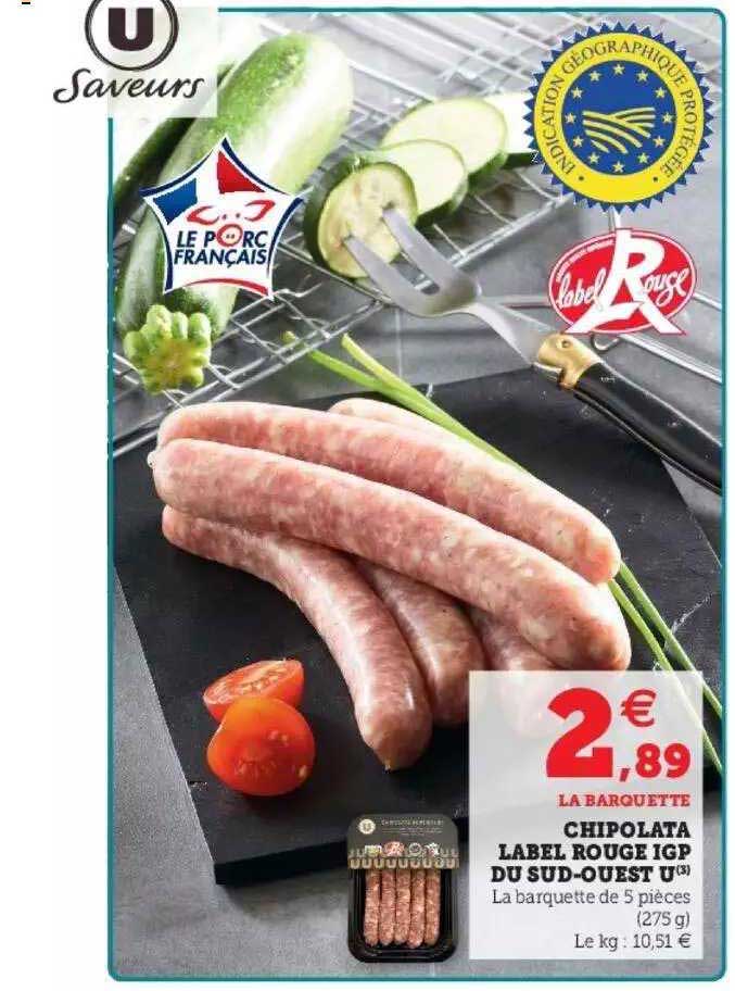chipolata label rouge igp du sud-ouest u