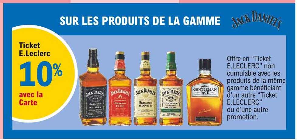 la gamme jack daniel's