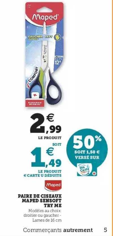 Paire De Ciseaux Maped Sensoft Try Me