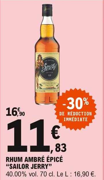 rhum ambré épicé "sailor jerry"