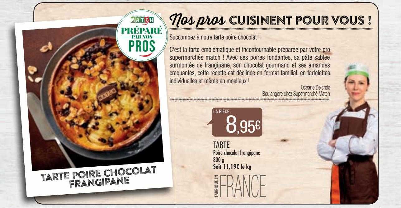 tarte poire chocolat frangipane