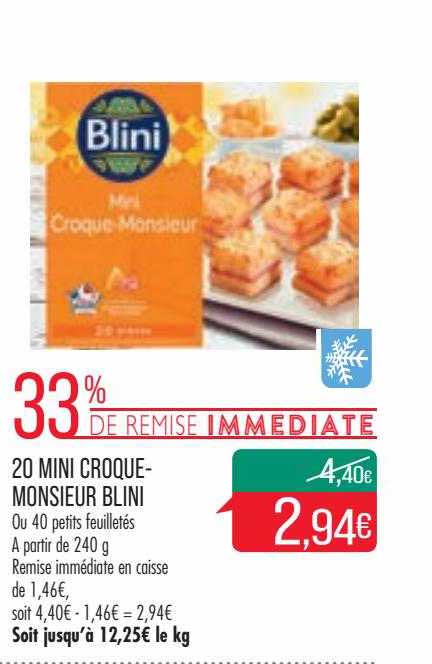 20 mini croque-monsieur blini