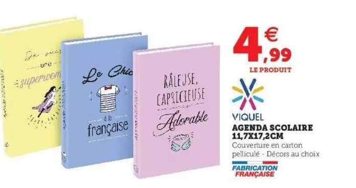 Agenda Scolaire 11,7 X 17,2 Cm