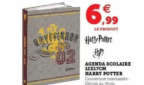agenda scolaire 12 x 17 cm harry potter