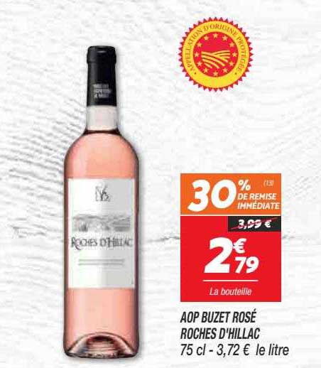 aop buzet rosé roches d'hillac