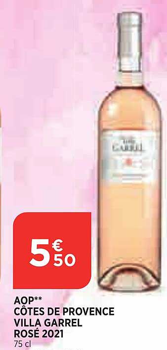 aop côtes de provence villa garrel rosé 2021