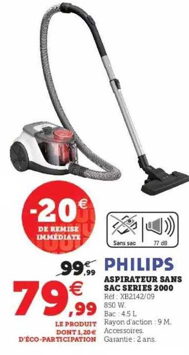 aspirateur sans sac séries 2000 philips