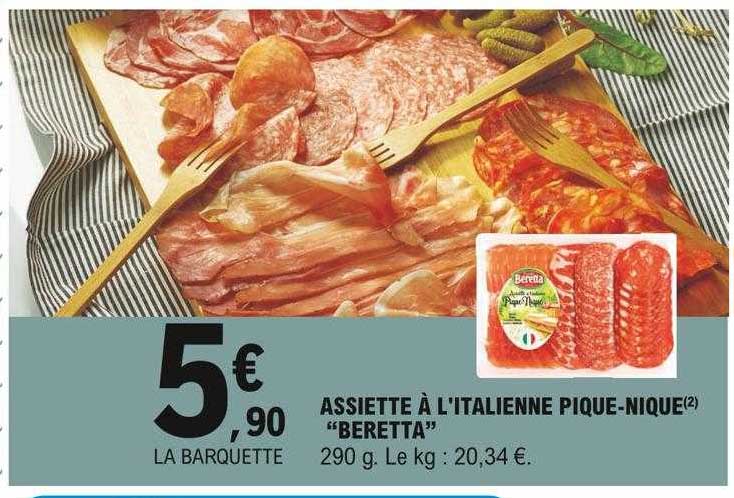 assiette à l'italienne pique-nique "beretta"