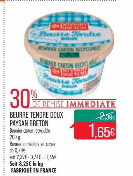beurre tendre doux paysan breton