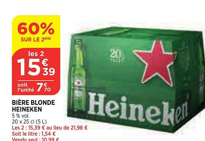 Bière Blonde Heineken