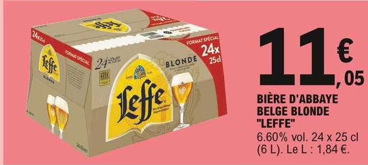 Bière D'abbaye Belge Blonde "leffe"