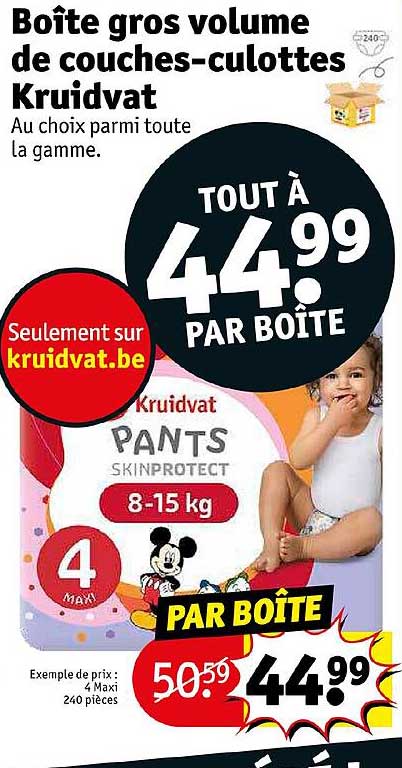 Boîte Gros Volume De Couches-culottes Kruidvat