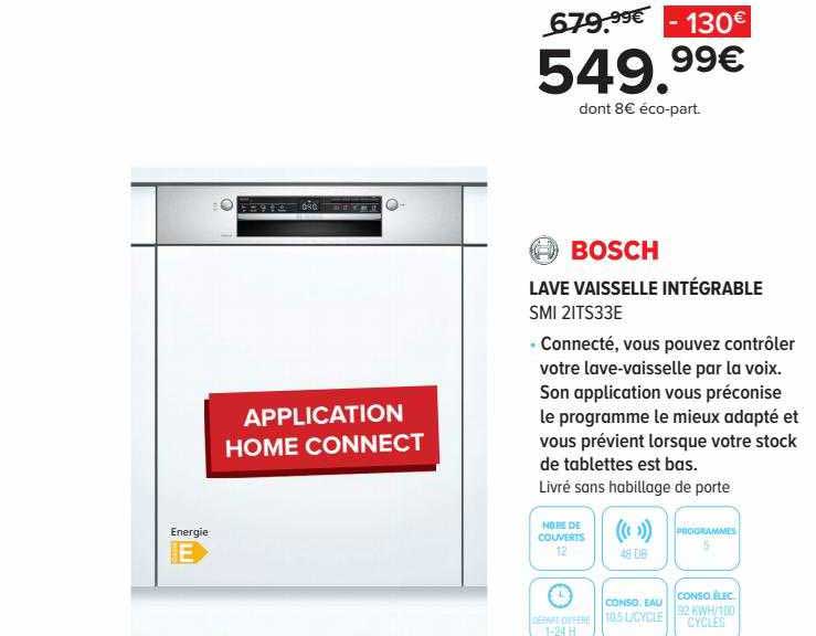 bosch lave vaisselle intégrable