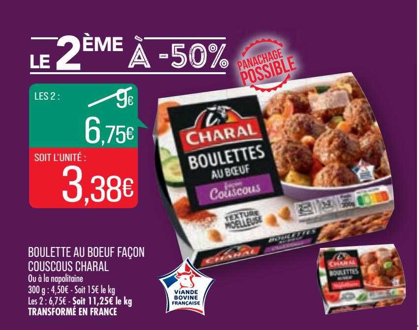 boulette au boeuf façon couscous charal