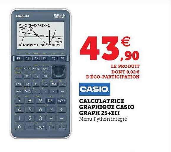 calculatrice graphique casio graph 25+eII
