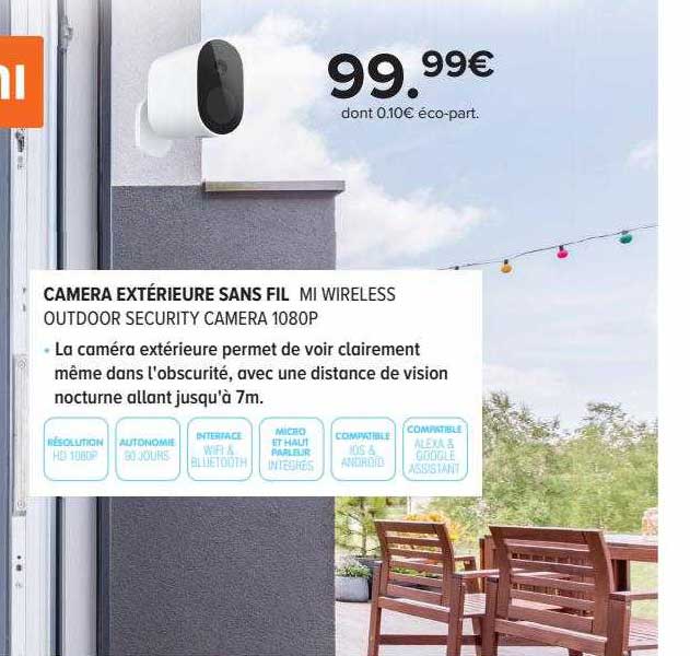 Camera Extérieure Sans Fil Mi Wireless Outdoor Security Camera 1080p
