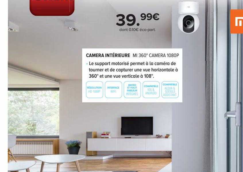 camera intérieur mi 360° camera 1080p