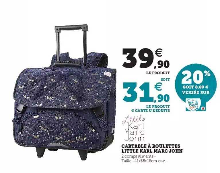 cartable à roulettes little karl marc john