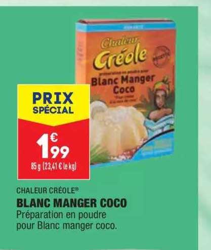 chaleur crèole blanc manger coco