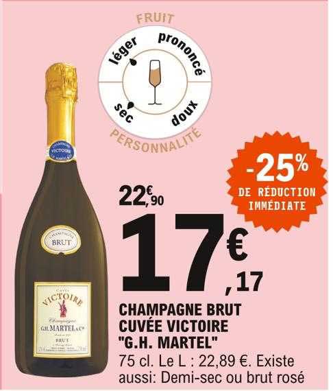 champagne brut cuvée victoire "g.h. martel"