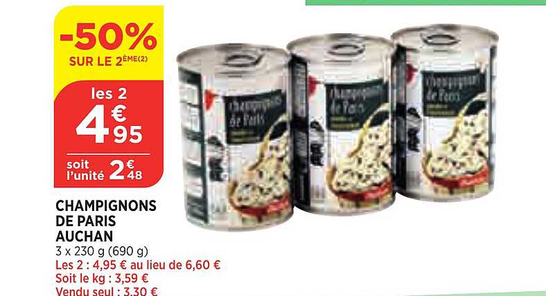 Champignons De Paris Auchan