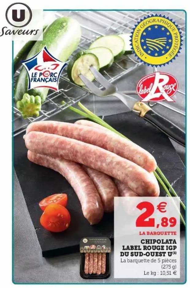 chipolata label rouge igp du sud-ouest u