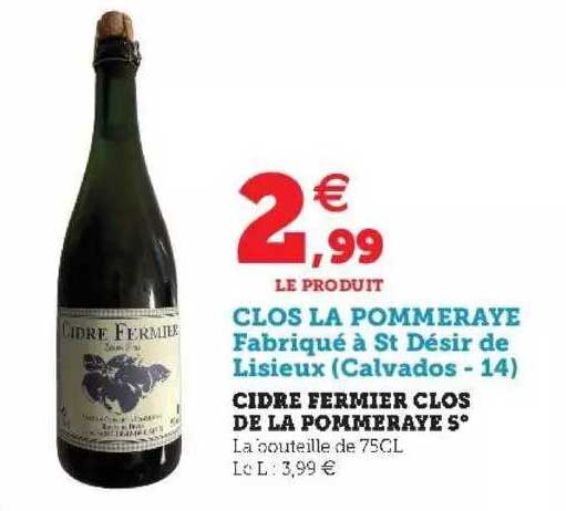 cidre fermier clos de la pommeraye s°