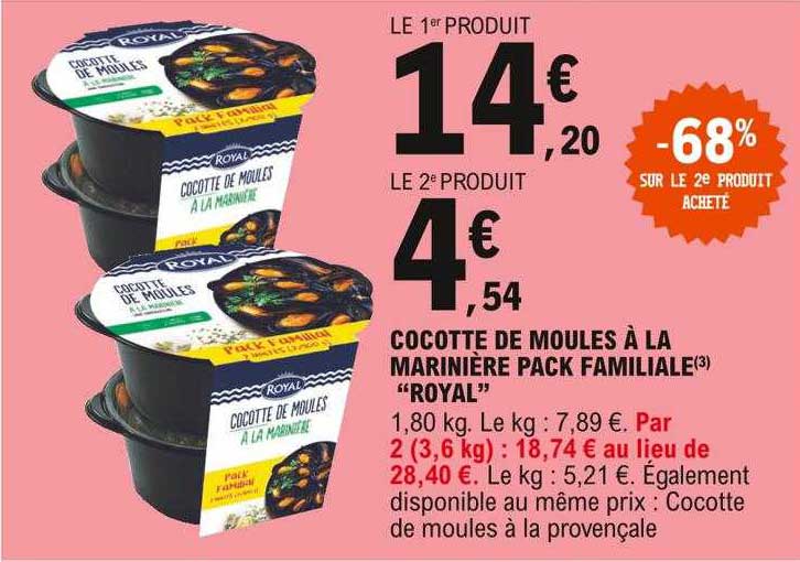 Cocotte De Moules à La Marinière Pack Familiale "royal"