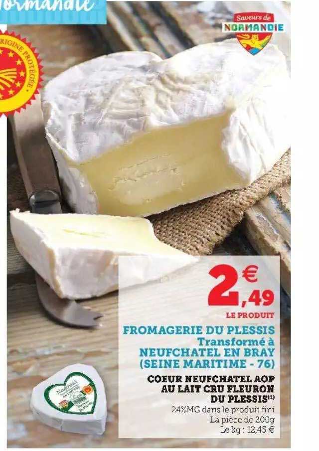 coeur neufchatel aop au lait cru fleuron du plessis