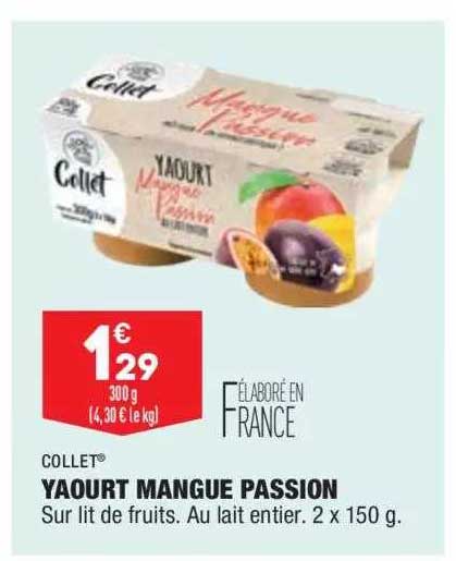 collet yaourt mangue passion