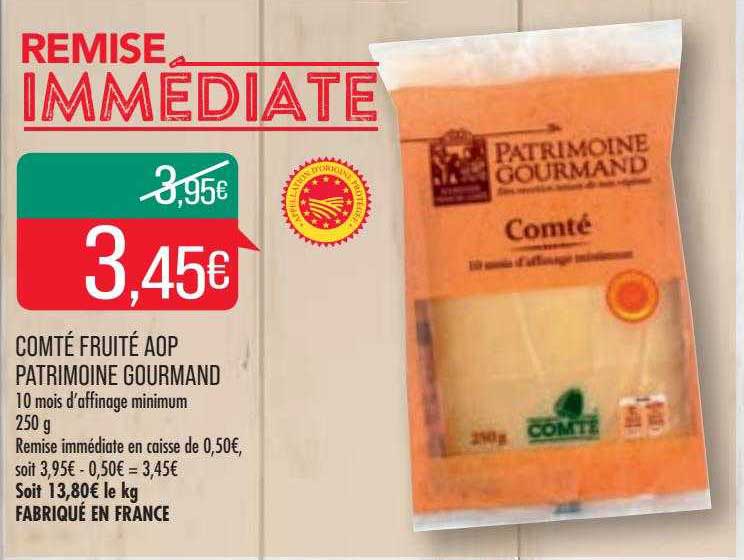 Comté Fruité Aop Patrimoine Gourmand