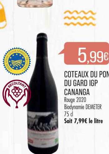 coteaux du pont du gard igp cananga