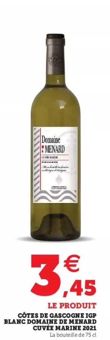 côtes de gascogne igp blanc domaine de ménard cuvée mariné 2021