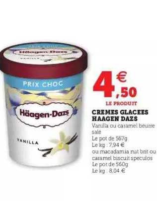 crèmes glacées haagen dazs