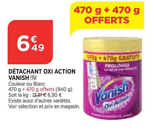 détachant oxi action vanish