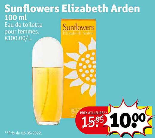 eau de toilette pour femmes 100ml sunflowers elizabeth arden