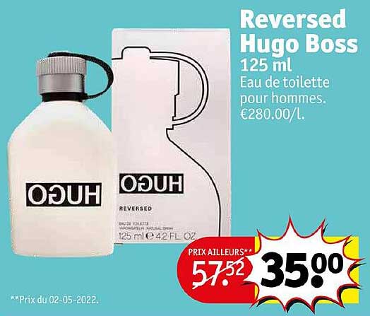 eau de toilette pour hommes 125ml reversed hugo boss