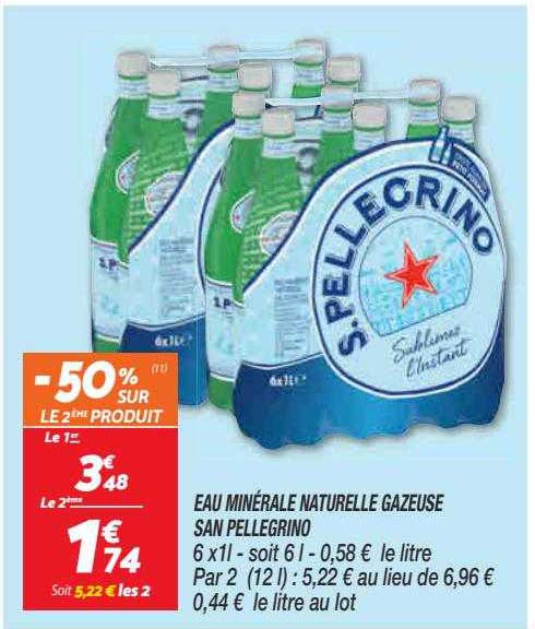 eau minérale naturelle gazeuse san pellegrino