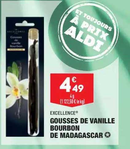excellence gousses de vanille bourbon de madagascar
