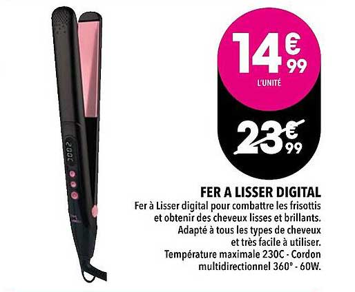 fer à lisser digital