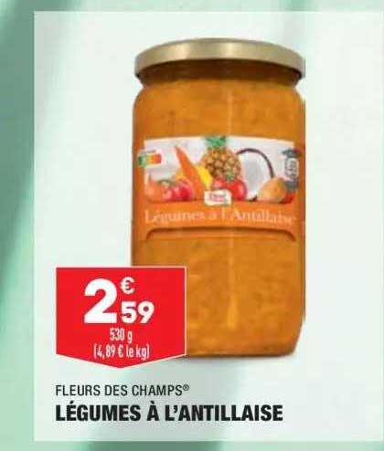 fleurs des champs légumes à l'antillaise