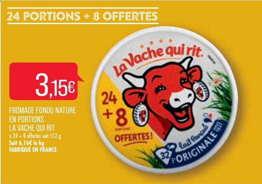 fromage fondu nature en portions la vache qui rit