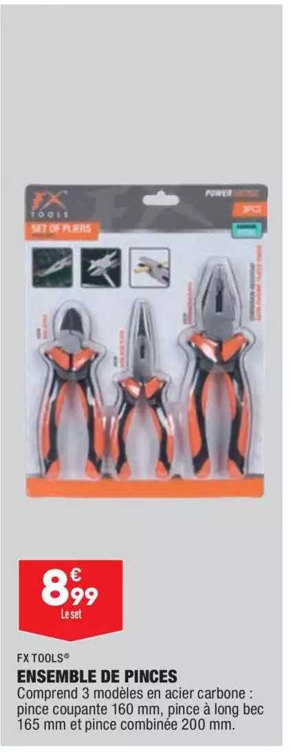 fx tools ensemble de pinces